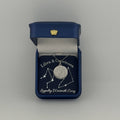 Silver Libra and Capricorn constellation medallion necklace in gift box with silver foil zodiac card
